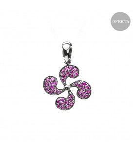 Colgante Lauburu Fucsia Joyerías Eguzkilore
