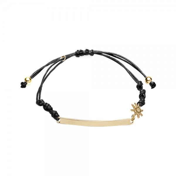 Pulsera Zubi Negra y Dorada Joyerías Eguzkilore