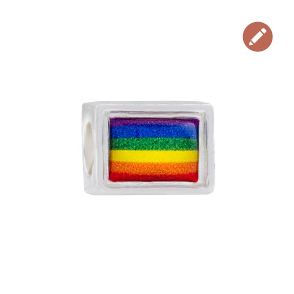 Charm Bandera LGBTI en Plata Joyerías Eguzkilore