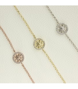 Pulsera Orla Plata Rosa Joyerías Eguzkilore