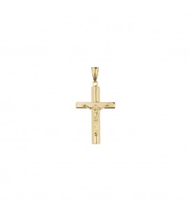 Colgante Cruz con Cristo de Oro Amarillo Joyerías Eguzkilore
