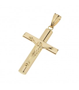 Colgante Cruz con Cristo de Oro Amarillo Joyerías Eguzkilore