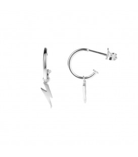 Pendientes Aro Rayo de plata