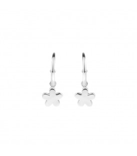 Pendientes Aro Flor de plata