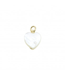 Colgante Corazón Maite Zaitut de Plata Dorada y Nácar Joyerías Eguzkilore