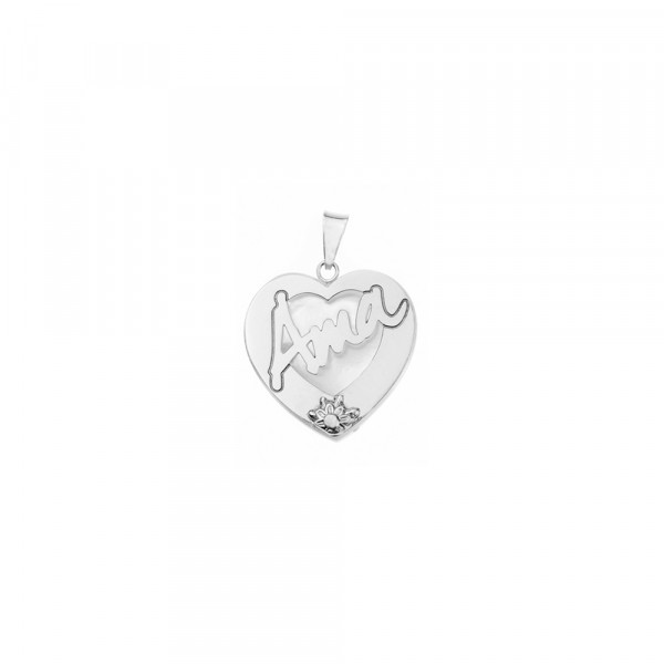 Colgante Ama Corazón de Plata y Nácar Joyerías Eguzkilore Colgante Ama Corazón de Plata y Nácar Joyerías Eguzkilore