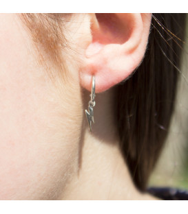 Pendientes Aro Rayo de plata