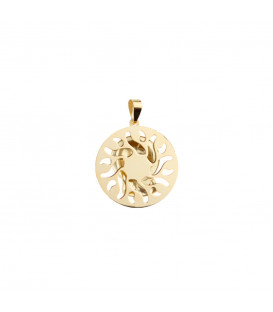 Medalla Calada Virgen Niña 18mm de Oro Amarillo Joyerías Eguzkilore