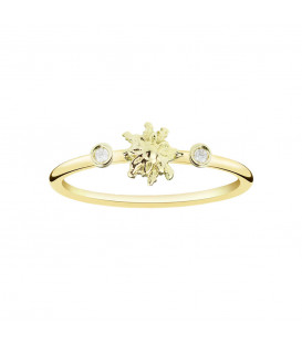 Anillo Eguzkilore de Oro Amarillo y Brillantes