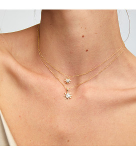 Colgante Eguzkilore 10mm de Oro Bicolor Joyerías Eguzkilore