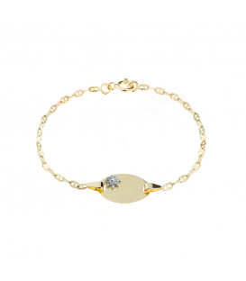 Pulsera Oro Chapa Ovalada y...