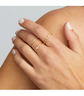 Anillo Oro 18kt. 5 Brillantes