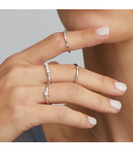 Anillo de Oro Blanco con...