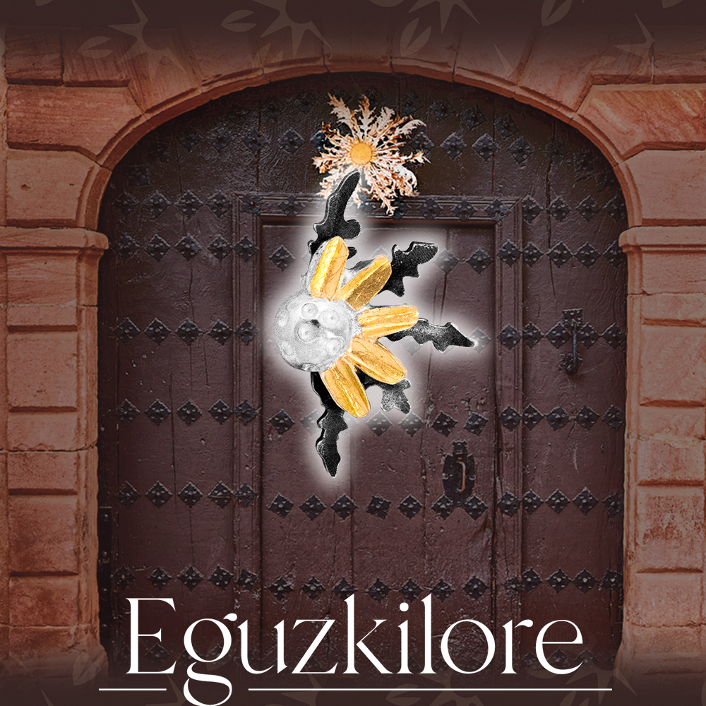 Joya Lauburu de la colección Basque Icons, símbolo de la cultura vasca, joyería Eguzkilore