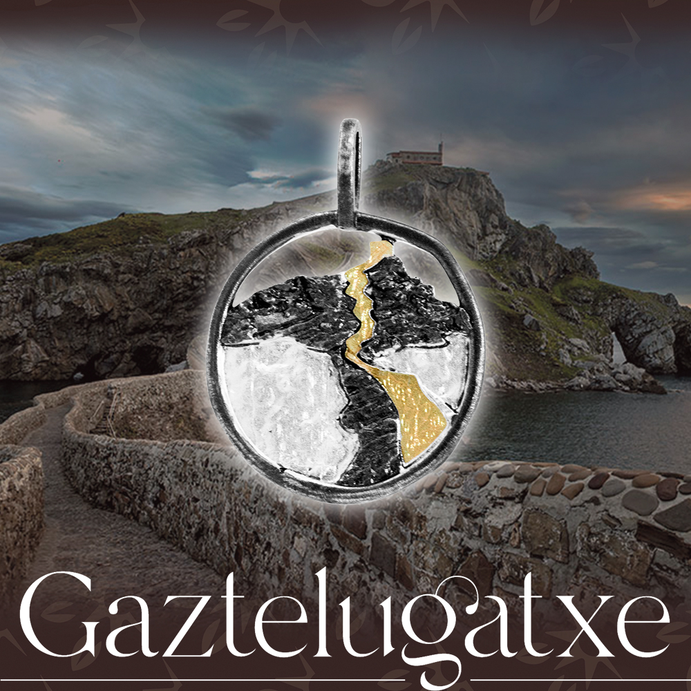 Joya inspirada en Gaztelugatxe, joyería vasca Eguzkilore