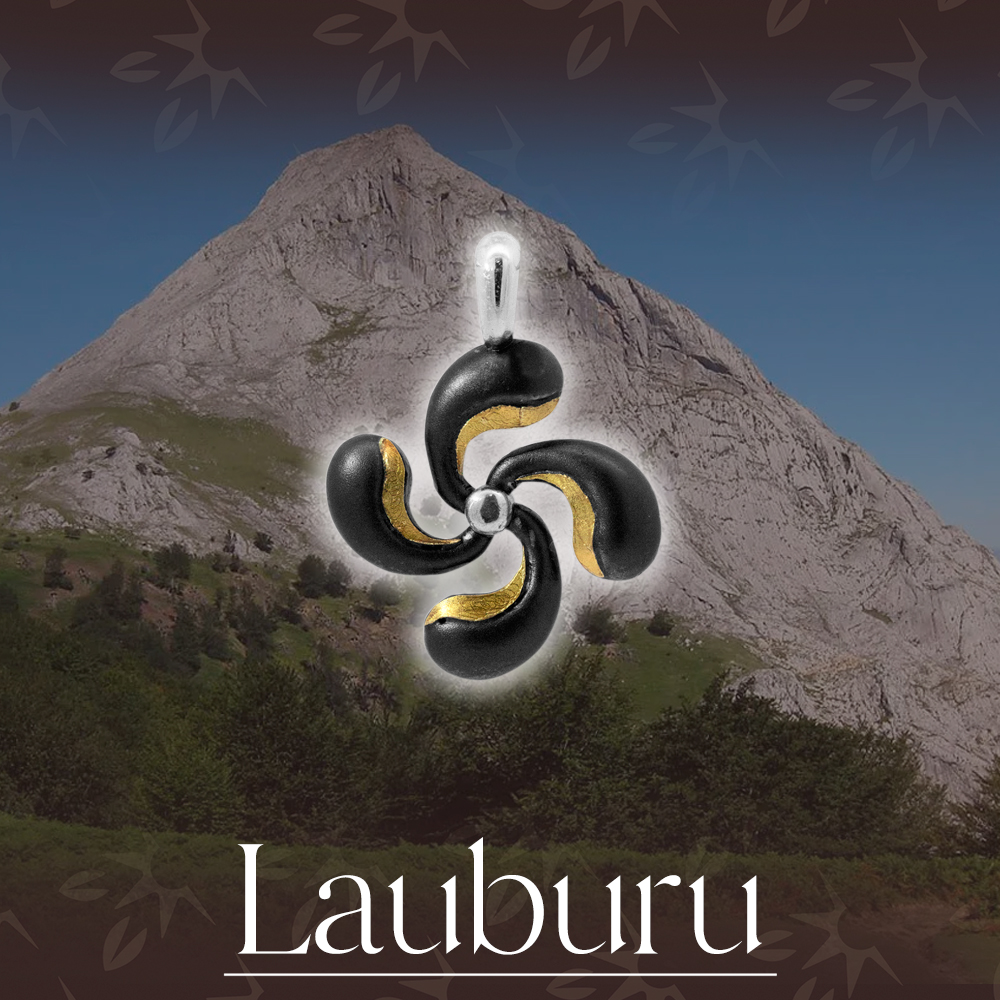 Joya Lauburu de la colección Basque Icons, símbolo de la cultura vasca, joyería Eguzkilore